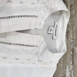 White Women's Blouse Calligraphie Size M.